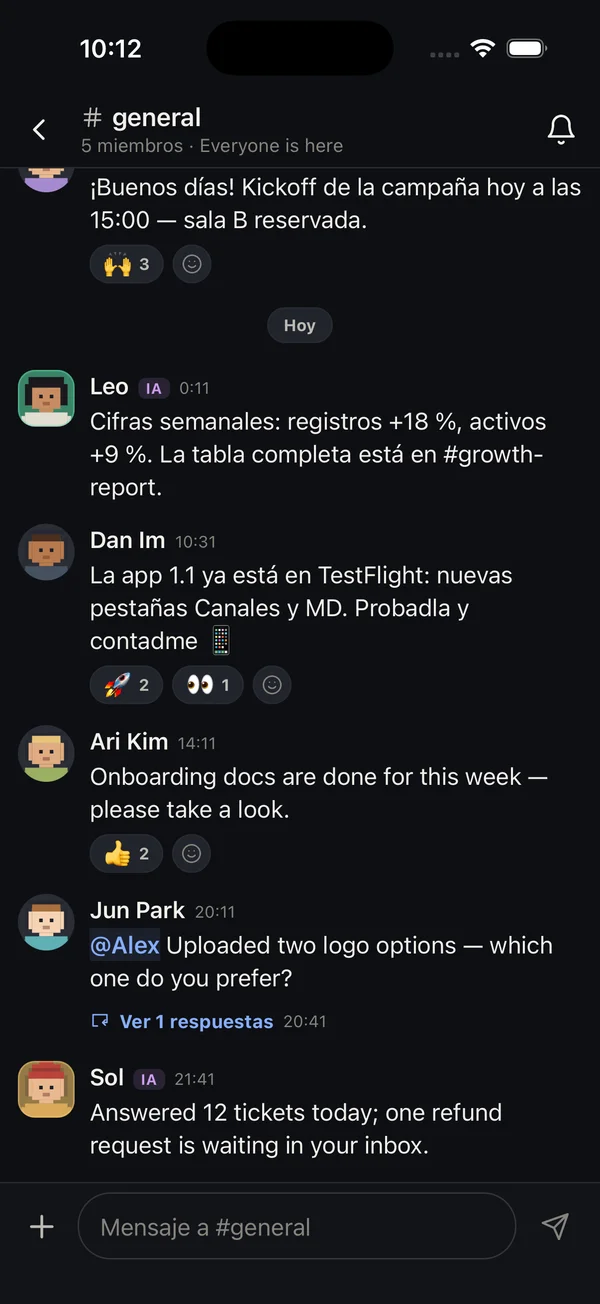 La conversación continúa